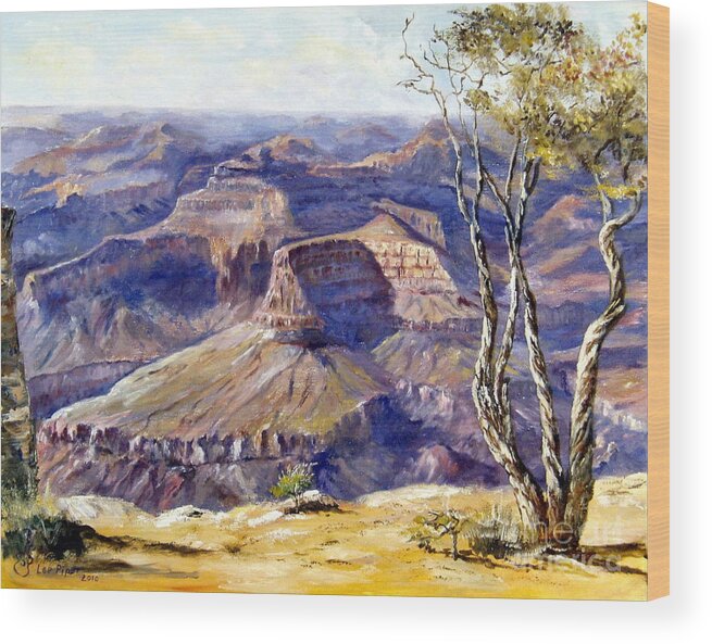 Grand Canyon Wood Print featuring the painting The Grand Canyon by Lee Piper