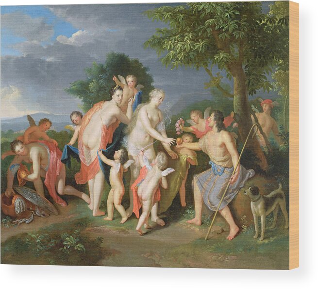 Nude Wood Print featuring the photograph The Judgement Of Paris by Gerard Hoet
