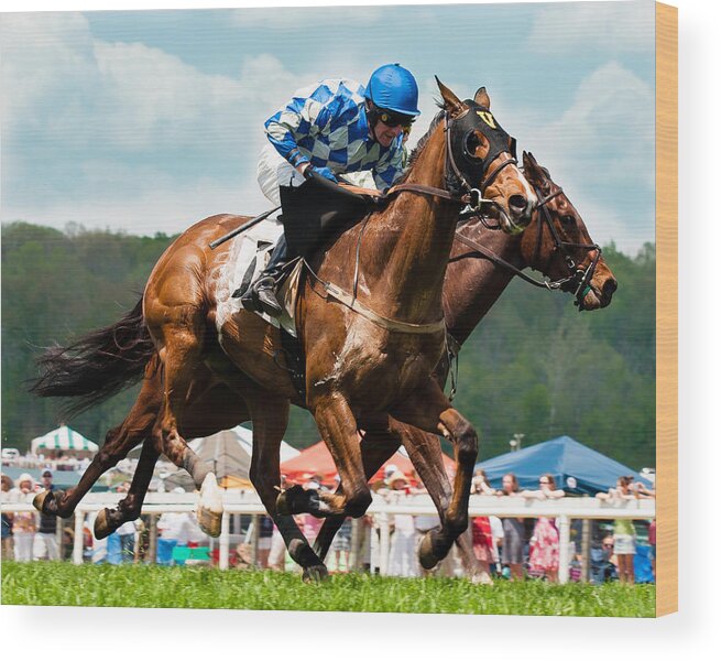 Steeplechase Wood Print featuring the photograph The Race Is On by Robert L Jackson