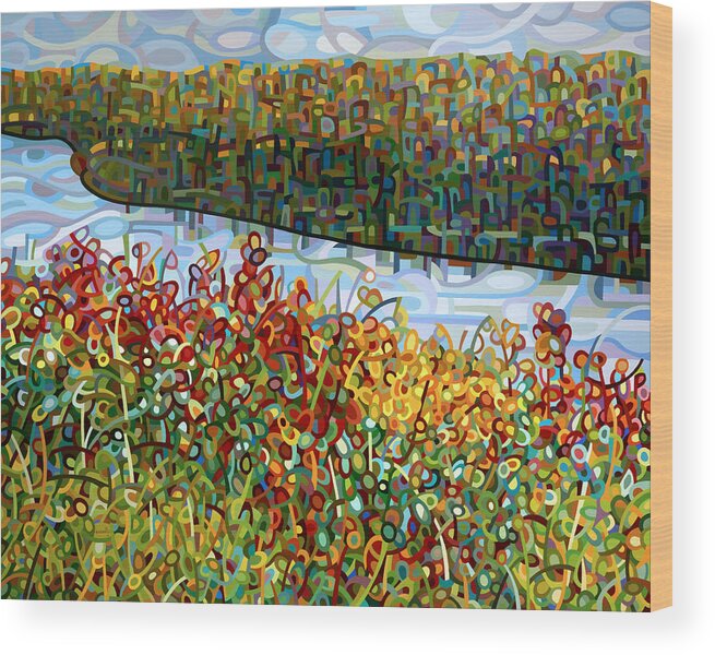 Art Wood Print featuring the painting The River by Mandy Budan