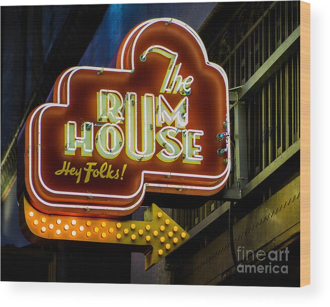 47th St. Wood Print featuring the photograph The Rum House by Jerry Fornarotto