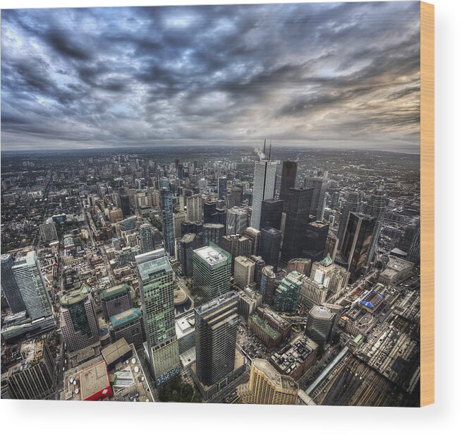 Toronto Wood Print featuring the photograph Toronto Daybreak by Shawn Everhart