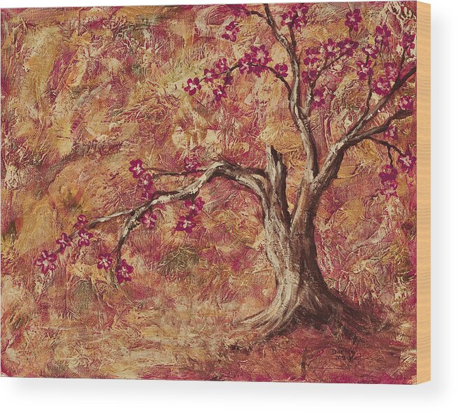 Landscape Wood Print featuring the painting Tree Of Life by Darice Machel McGuire