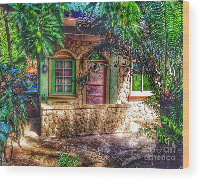 Tropical House Wood Print featuring the photograph Tropical House by Michael Arend