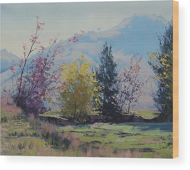 Lithgow Wood Print featuring the painting Tumut Spring by Graham Gercken