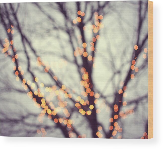 Tree Photograph Wood Print featuring the photograph Turn Into Stars by Lupen Grainne