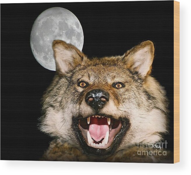 Twilight's Full Moon Wood Print featuring the photograph Twilight's Full Moon by Patrick Witz