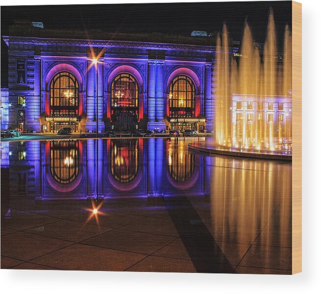 Union Station Wood Print featuring the photograph Union Station Reflection by Kevin Anderson