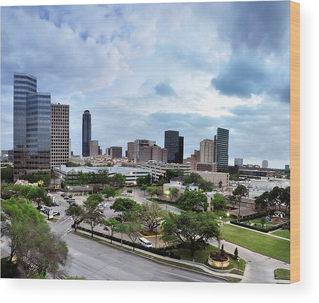 Land Vehicle Wood Print featuring the photograph Uptown Houston, Texas by Shobeir Ansari