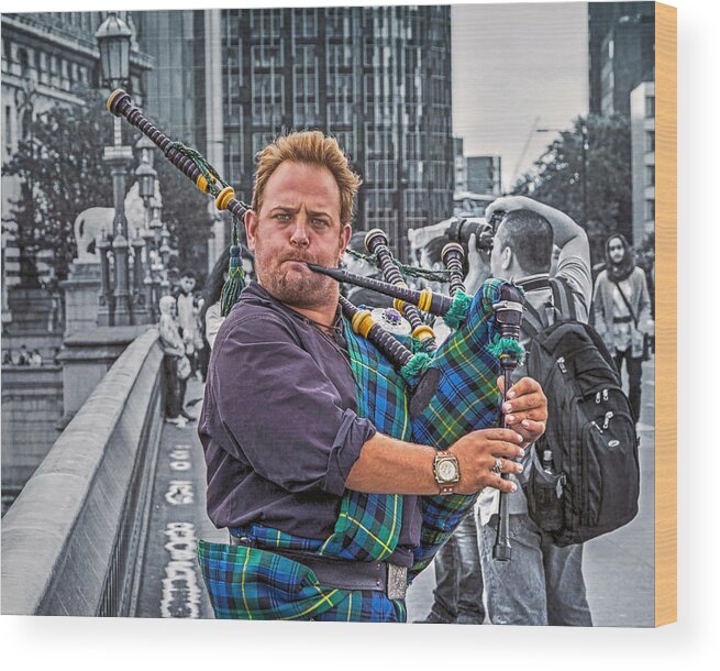 Piper Wood Print featuring the photograph Westminster Piper by Keith Armstrong