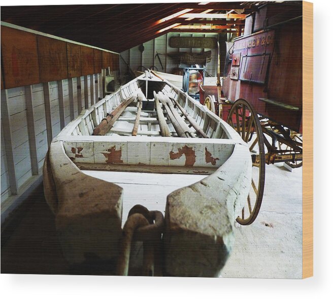 Martha's Vinyard Wood Print featuring the photograph Whale Boat And Carriage by Carl Sheffer