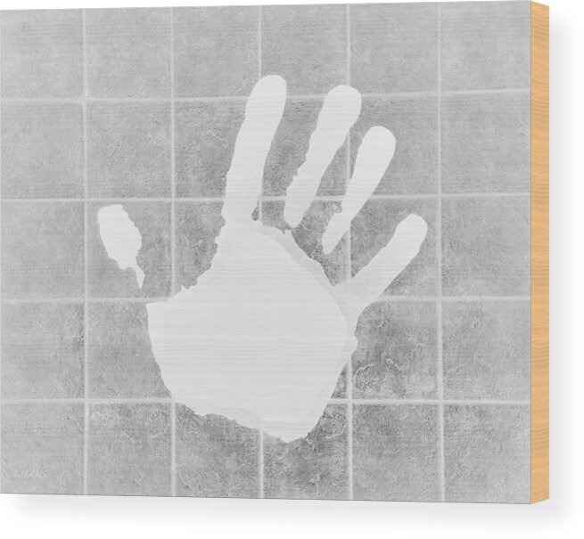Hand Wood Print featuring the photograph White Hand White by Rob Hans