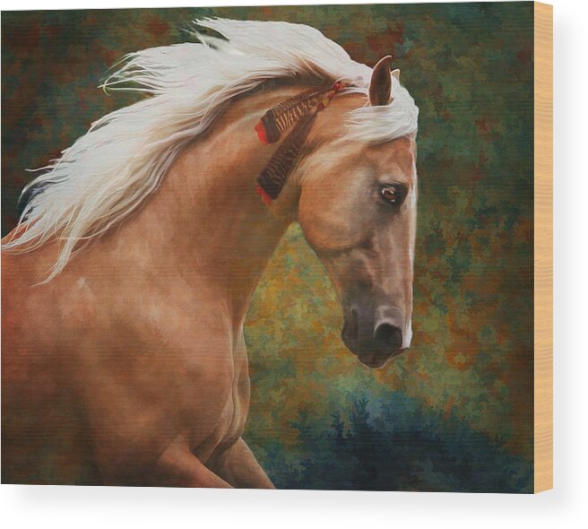Horses Wood Print featuring the photograph Wind Chaser by Melinda Hughes-Berland