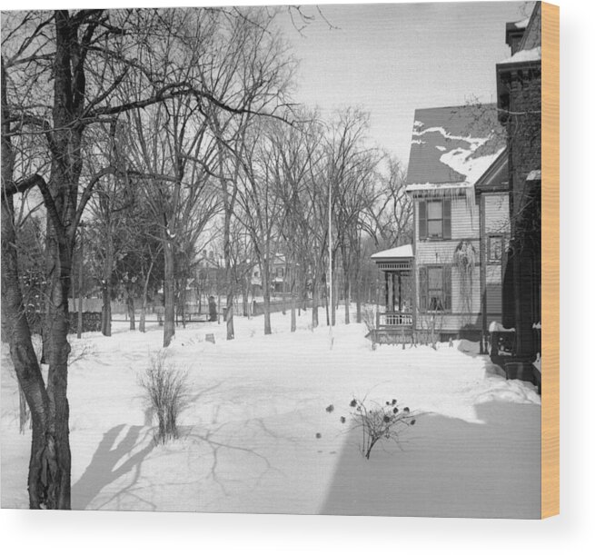 Vintage Photographs Wood Print featuring the photograph Winter In Pittsfield by William Haggart