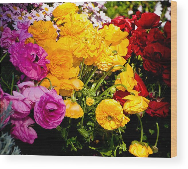 Flowers Wood Print featuring the photograph Flowers #1 by Mickey Clausen