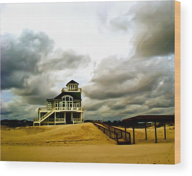 Architecture Wood Print featuring the photograph House at the End of the Road #1 by Gordon Engebretson