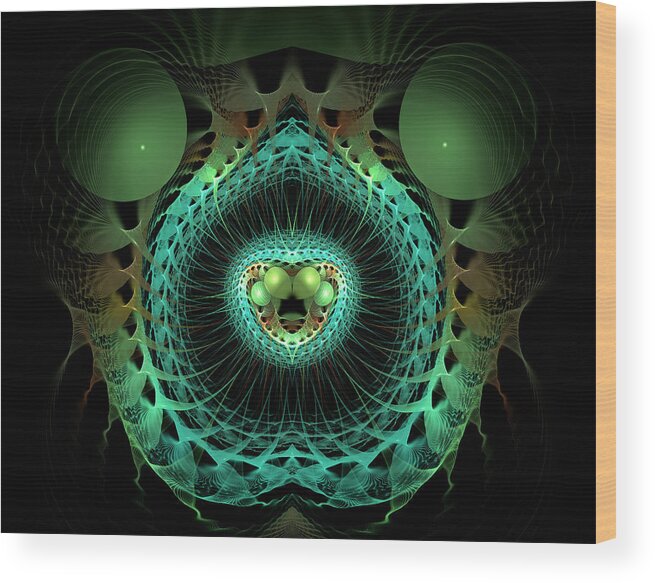 Fractal Wood Print featuring the photograph Life Springs Forth #1 by Carolyn Marshall