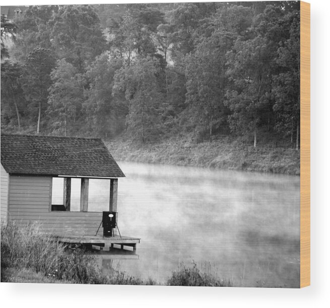 Steamy Wood Print featuring the photograph A Steamy Morn by Maria Urso