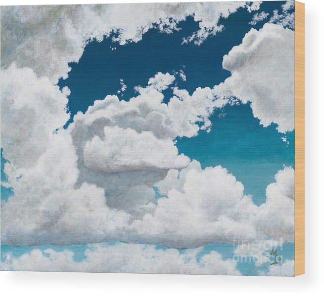 Cloud Painting Wood Print featuring the painting Allegro by Marc Dmytryshyn