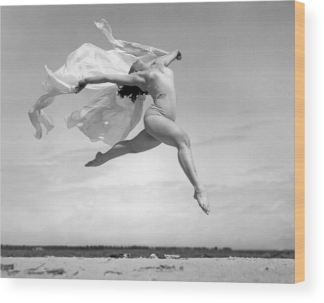 1930's Wood Print featuring the photograph An Exuberant Dance To Spring by Underwood Archives