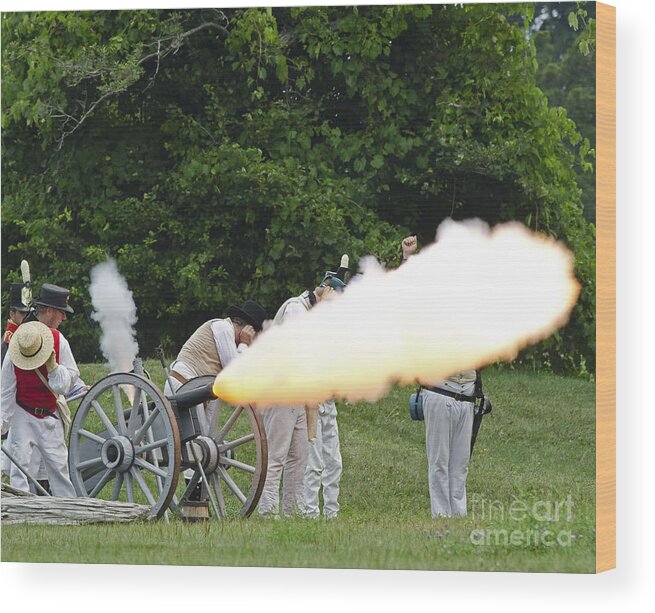 War Of 1812 Wood Print featuring the photograph Artillery Demonstration by JT Lewis
