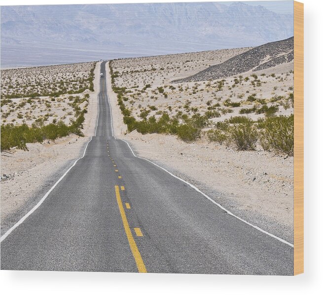 Road Wood Print featuring the photograph Badwater Road by Ray Devlin