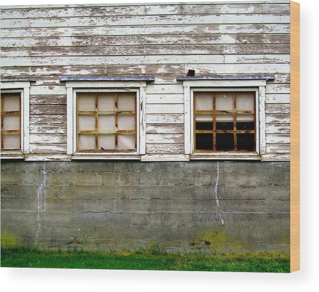 Barn Wood Print featuring the photograph Barn Windows by Timothy Bulone