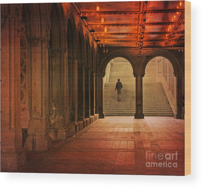 City Wood Print featuring the photograph Bethesda Passage by Deborah Smith