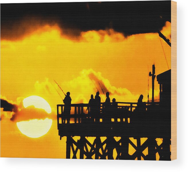 Sunset Wood Print featuring the photograph Catch a Sunset by Stephen Warren