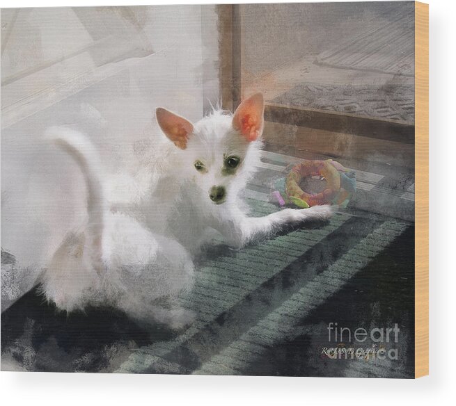  Maggie May Wood Print featuring the digital art Cute Little Maggie May by Rhonda Strickland