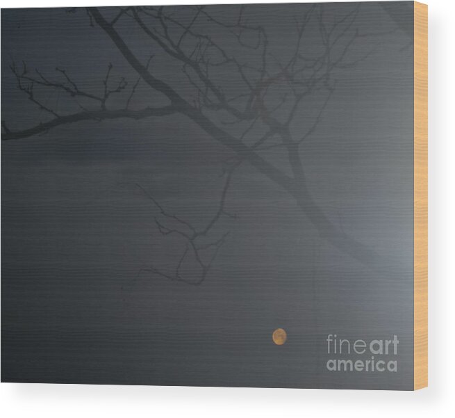 Fog Wood Print featuring the photograph Foggy Morn in Fort Collins by Harry Strharsky