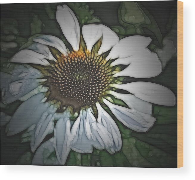 Flower Wood Print featuring the digital art For Your Love by Holly Ethan