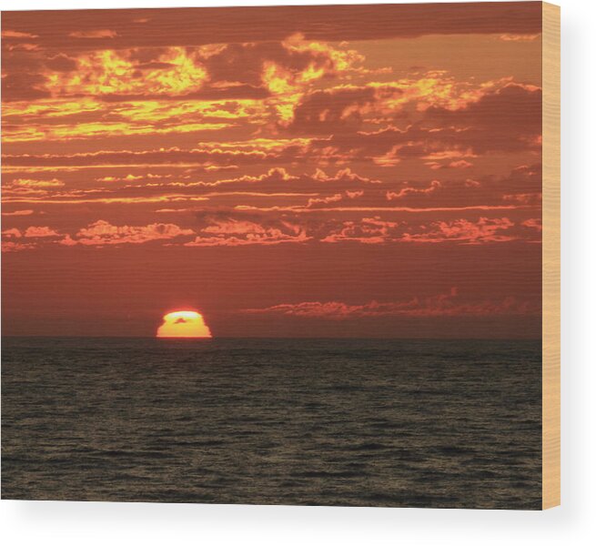 Sunset Wood Print featuring the photograph Going Going Gone by Coby Cooper