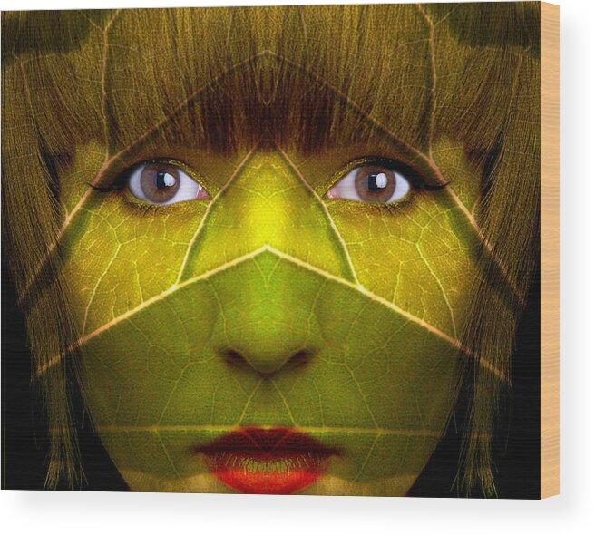 Face Wood Print featuring the photograph Jungle Denizen by Jim Painter