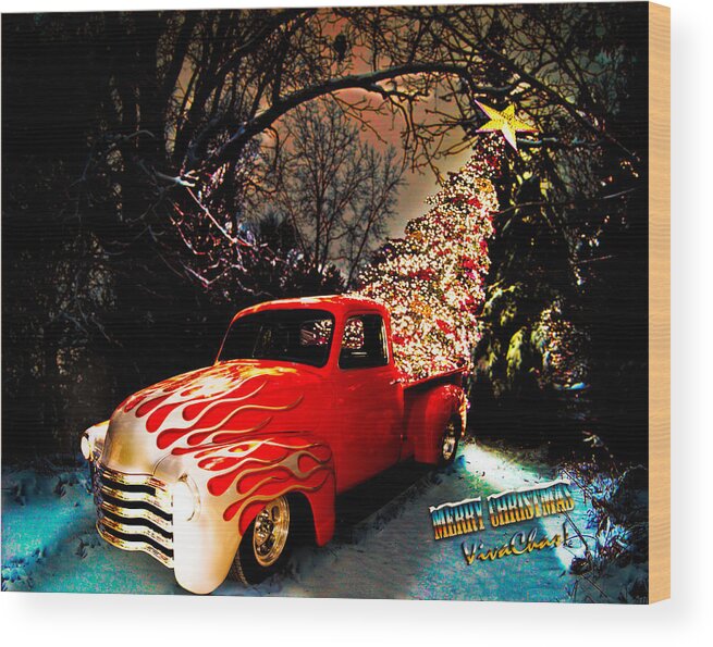 Art Wood Print featuring the photograph Merry Christmas from VivaChas by Chas Sinklier