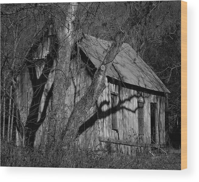 Lost Valley Wood Print featuring the photograph Old Clark Homestead Lost Valley by Michael Dougherty