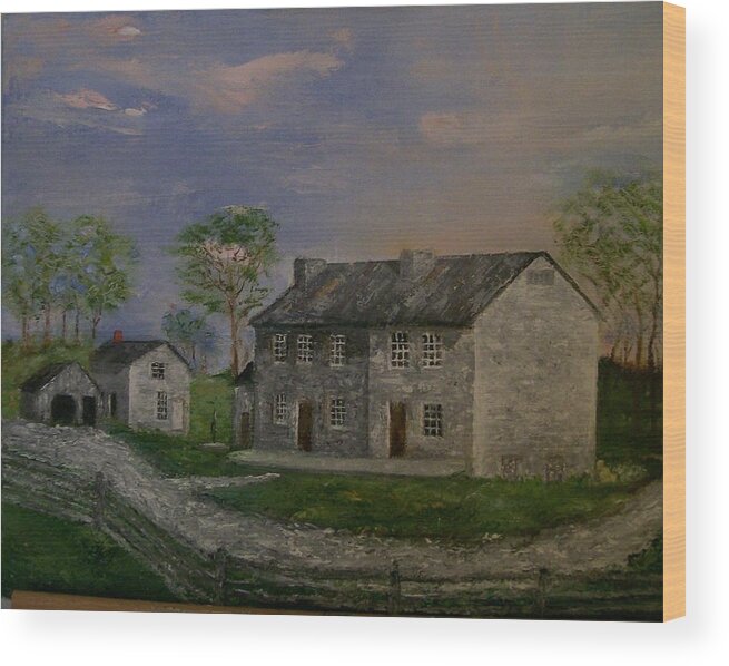 Oil Wood Print featuring the painting Old Homeplace by Stephen King