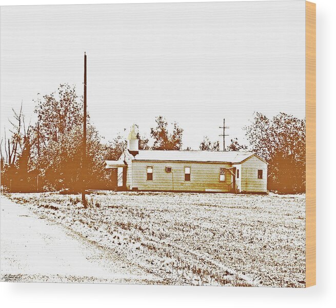 Church Wood Print featuring the photograph Old Hwy 61 Church by Lizi Beard-Ward