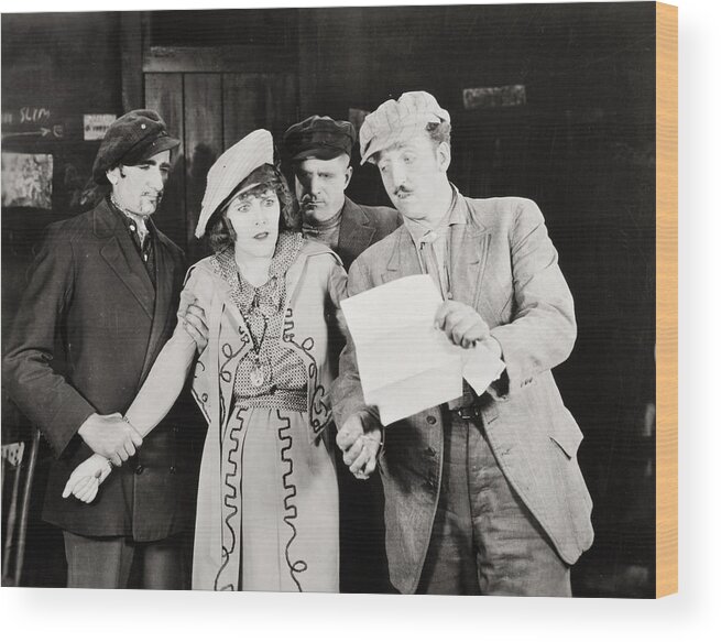 -groups & Mixed- Wood Print featuring the photograph Ruth Of The Rockies, 1920 by Granger