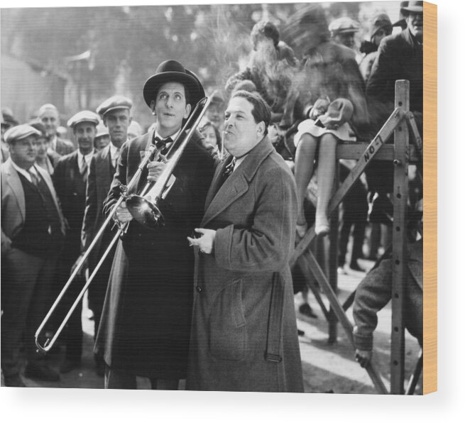 1920s Wood Print featuring the photograph Silent Still: Musicians by Granger