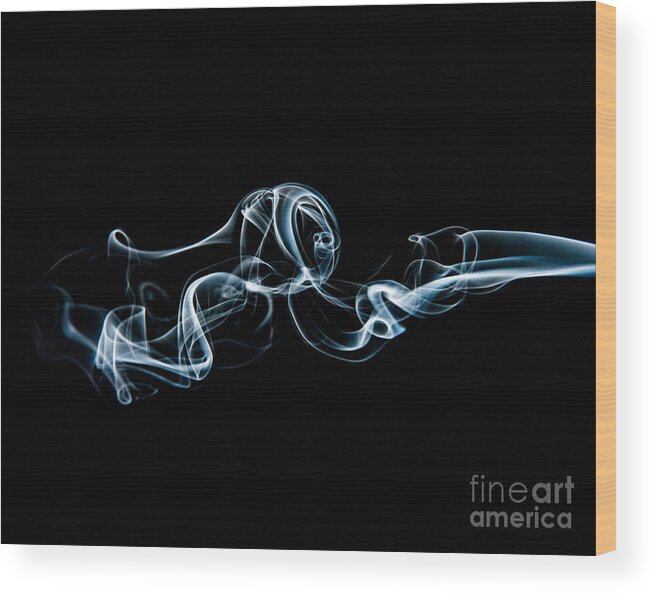 Smoke Wood Print featuring the photograph Smoke-3 by Larry Carr