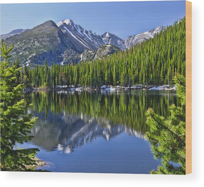 Rocky Mountain National Park Wood Print featuring the photograph Sprague Lake in Rocky Mt National Park by Betty Eich