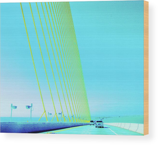 Tampa Wood Print featuring the photograph Sunshine Bridge by Lizi Beard-Ward