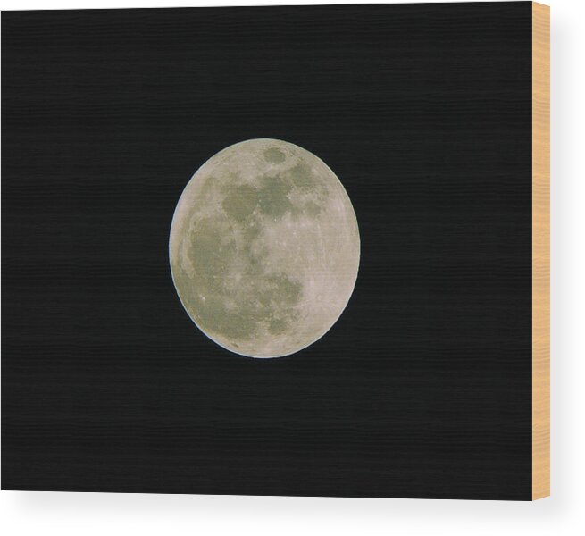 Moon Wood Print featuring the photograph Super Moon May 5 2012 by Brian Wright