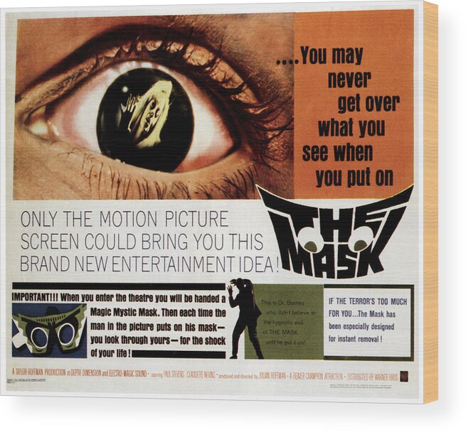 1960s Movies Wood Print featuring the photograph The Mask, 1961 by Everett