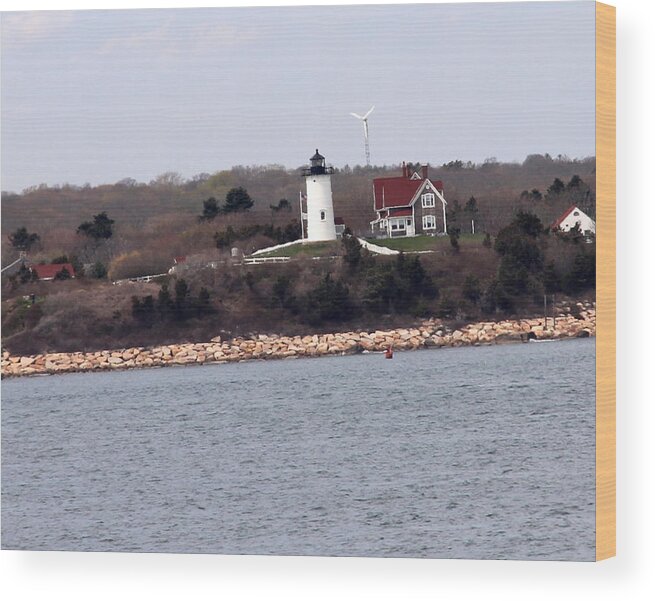 Light House Wood Print featuring the photograph The old and the new by Charlene Reinauer