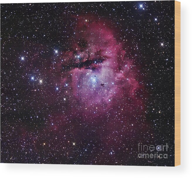 Astronomy Wood Print featuring the photograph The Pacman Nebula by Robert Gendler