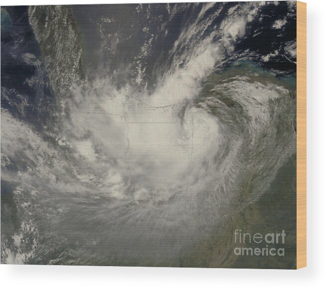 Tropical Storm Wood Print featuring the photograph Tropical Storm Allison by Nasa