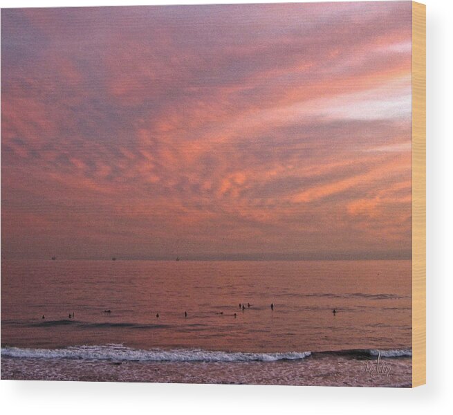 Surfer Wood Print featuring the photograph Who Needs Waves by Marie Morrisroe