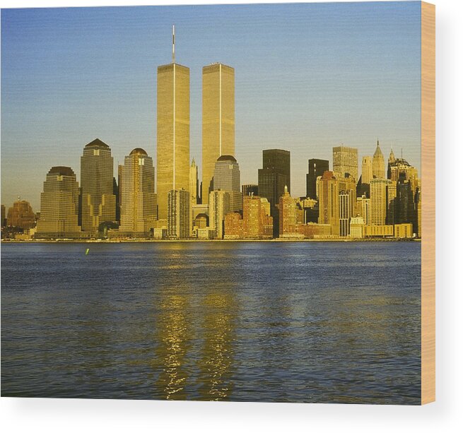Twin Towers Wood Print featuring the photograph World Trade Center 1987 by Frank Winters